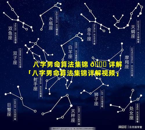 八字男命算法集锦 🐕 详解「八字男命算法集锦详解视频」